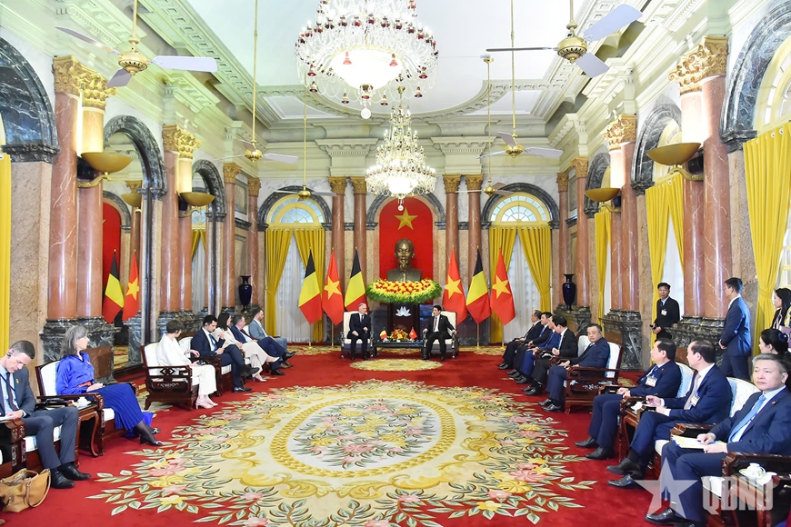 Chủ tịch nước Lương Cường và Nhà vua Bỉ Philippe hội kiến