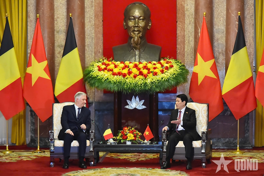 Chủ tịch nước Lương Cường và Nhà vua Bỉ Philippe hội kiến