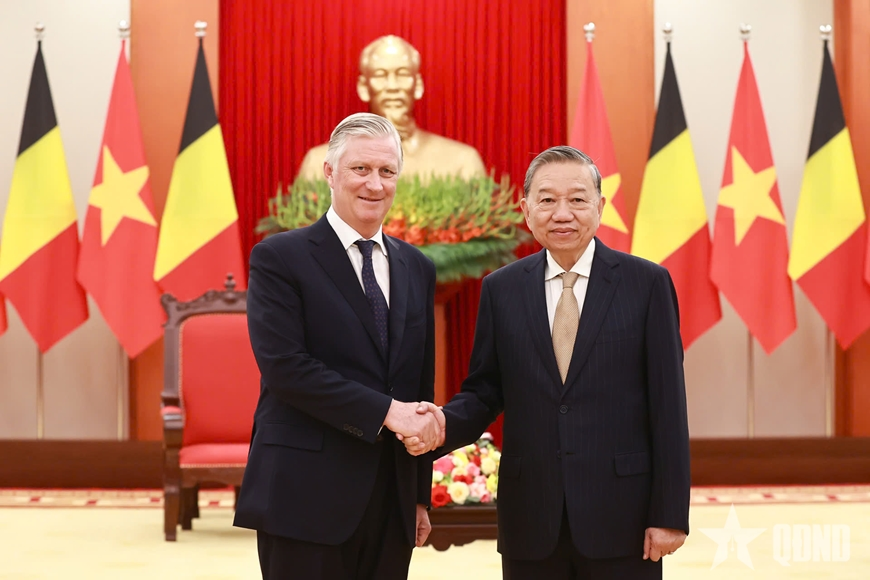 Tổng Bí thư Tô Lâm tiếp Nhà vua Vương quốc Bỉ 