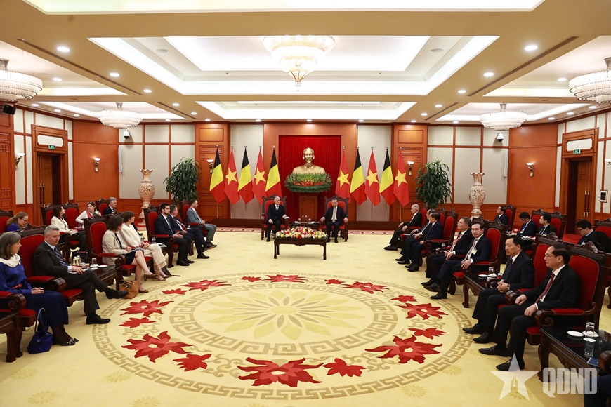 Tổng Bí thư Tô Lâm tiếp Nhà vua Vương quốc Bỉ