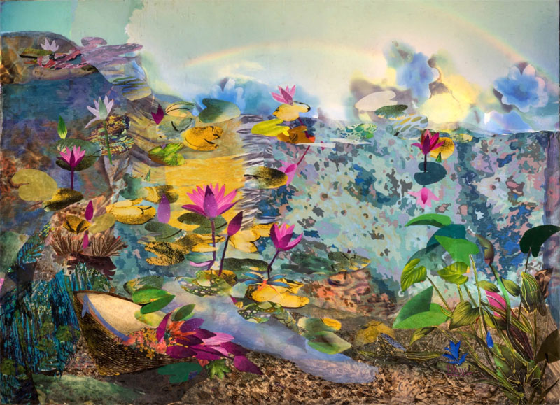 Triển lãm 75 bức tranh làm từ vải của họa sĩ Trần Thanh Thục