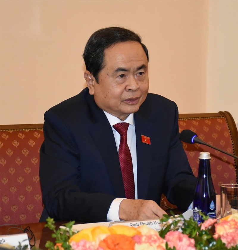Chủ tịch Quốc hội Trần Thanh Mẫn hội kiến Tổng thống Armenia Vahagn Khachaturyan