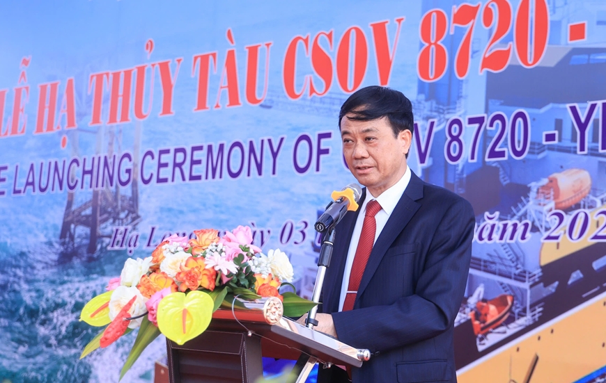 Hạ thủy thành công tàu dịch vụ điện gió được trang bị công nghệ tiên tiến, hiện đại