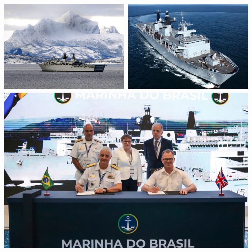 Theo thỏa thuận, Anh sẽ sớm chuyển giao tàu HMS Albion (ảnh trên, bên trái) và HMS Bulwark (ảnh trên, bên phải) cho Hải quân Brazill. Ảnh: Hải quân Hoàng gia Anh 