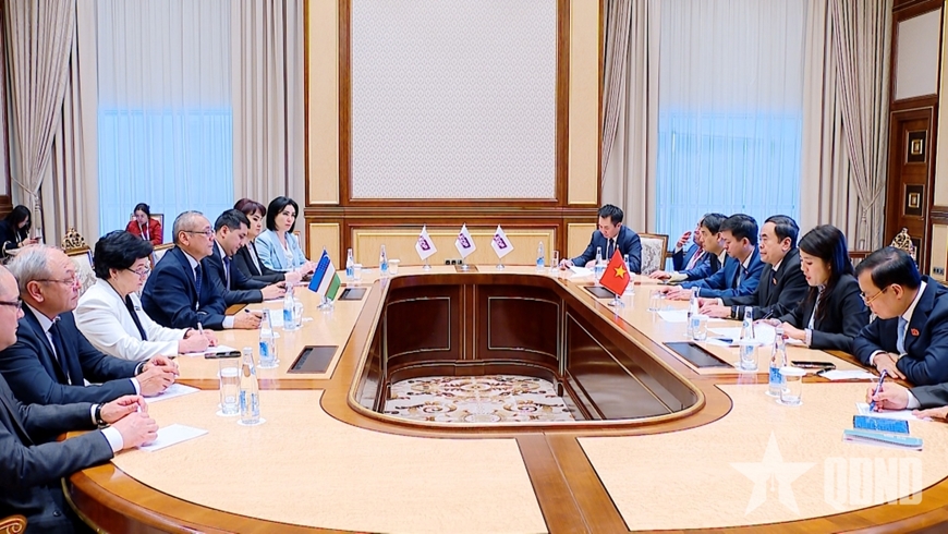 Chủ tịch Quốc hội Trần Thanh Mẫn tiếp Chủ tịch Đảng Dân chủ Nhân dân Uzbekistan