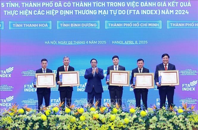 Thủ tướng Phạm Minh Chính dự lễ công bố Bộ chỉ số đánh giá kết quả thực hiện các Hiệp định Thương mại tự do của các địa phương năm 2024