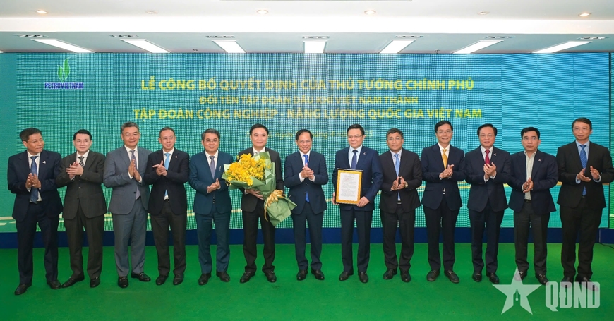 Petrovietnam chính thức mang định danh mới: Tập đoàn Công nghiệp-Năng lượng Quốc gia Việt Nam
