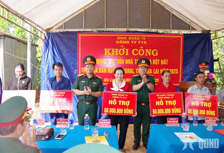 Công ty 715 chung tay xóa nhà tạm, nhà dột nát