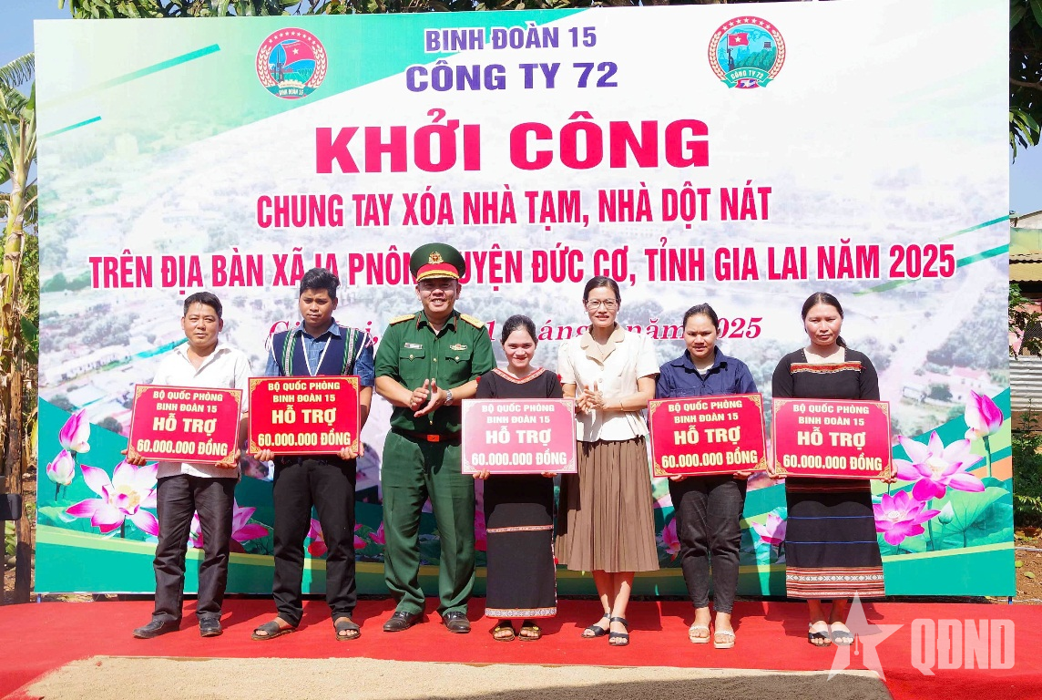 Công ty 72 khởi công xóa 26 nhà tạm, nhà dột nát