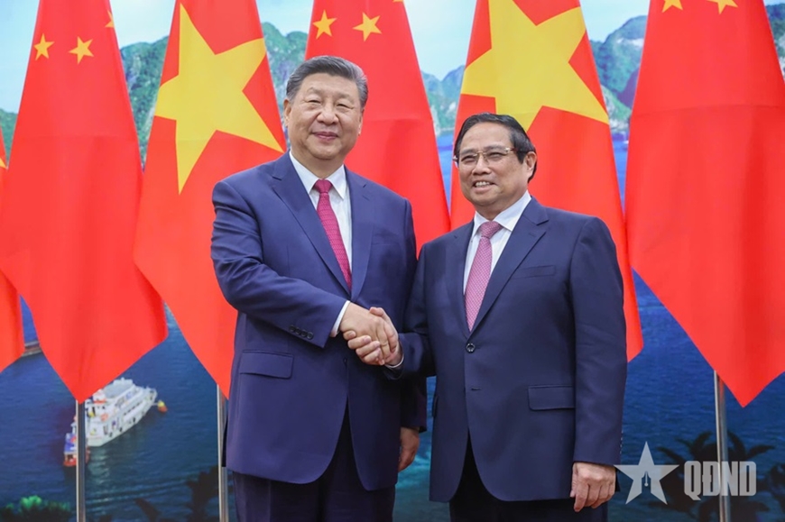 Thủ tướng Phạm Minh Chính hội kiến Tổng Bí thư, Chủ tịch Trung Quốc Tập Cận Bình
