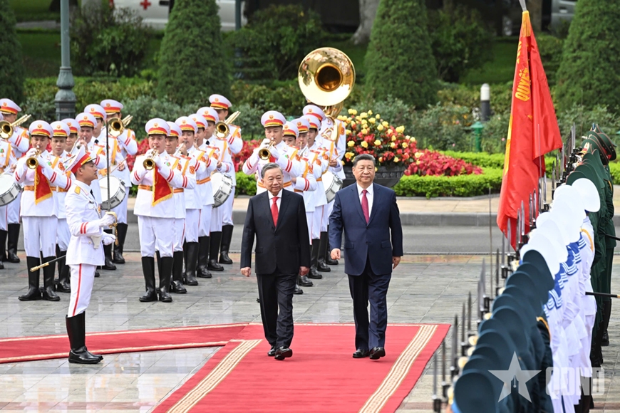 Tổng Bí thư Tô Lâm chủ trì lễ đón cấp Nhà nước Tổng Bí thư, Chủ tịch Trung Quốc Tập Cận Bình
