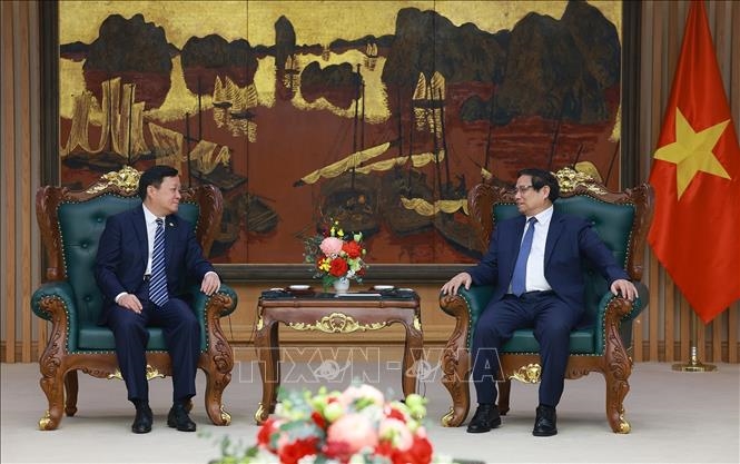 Thủ tướng Phạm Minh Chính tiếp Chủ tịch Tập đoàn tàu bay thương mại Trung Quốc