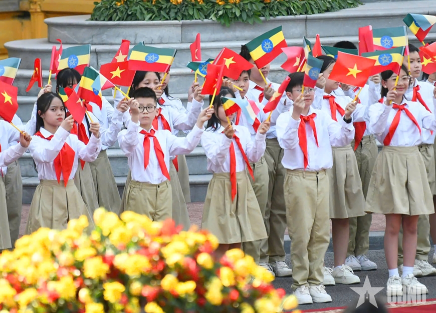 Thủ tướng Phạm Minh Chính chủ trì lễ đón và hội đàm với Thủ tướng Ethiopia