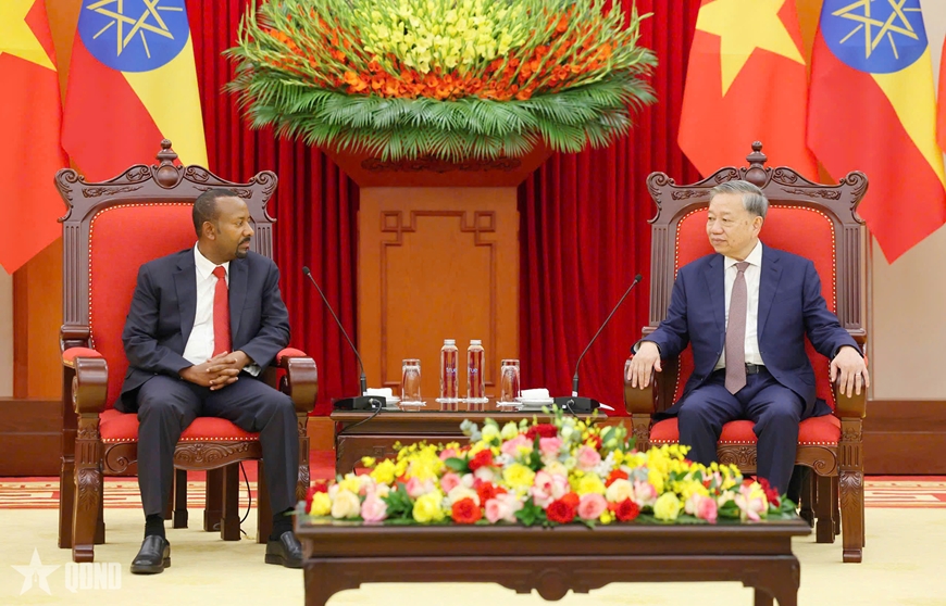 Tổng Bí thư Tô Lâm tiếp Thủ tướng Ethiopia