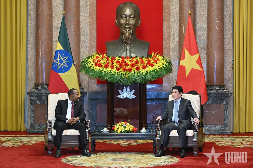 Chủ tịch nước Lương Cường tiếp Thủ tướng Ethiopia