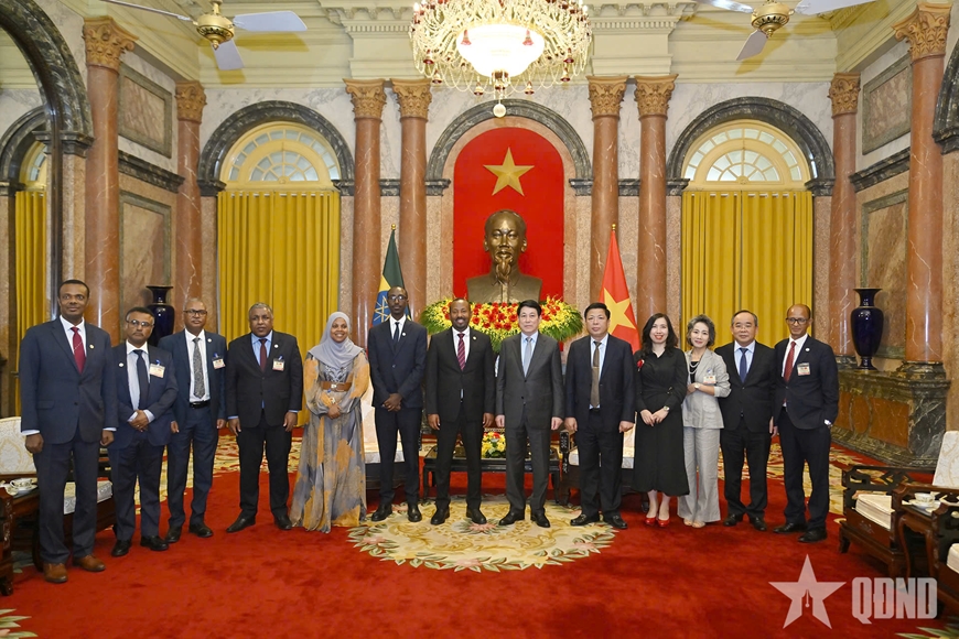 Chủ tịch nước Lương Cường tiếp Thủ tướng Ethiopia