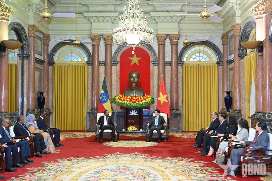 Chủ tịch nước Lương Cường tiếp Thủ tướng Ethiopia