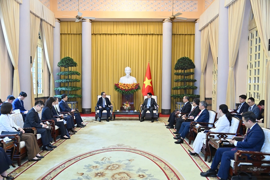 Chủ tịch nước Lương Cường tiếp Bộ trưởng Ngoại giao Hàn Quốc