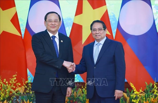 Thủ tướng Phạm Minh Chính hội đàm với Thủ tướng Lào Sonexay Siphandone
