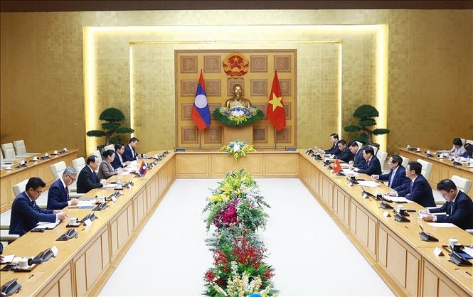 Thủ tướng Phạm Minh Chính hội đàm với Thủ tướng Lào Sonexay Siphandone