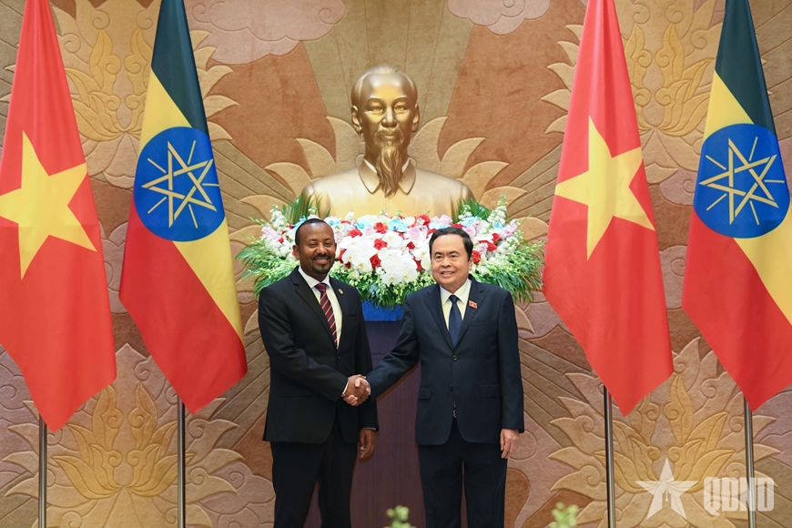 Chủ tịch Quốc hội Trần Thanh Mẫn hội kiến Thủ tướng Ethiopia Abiy Ahmed Ali