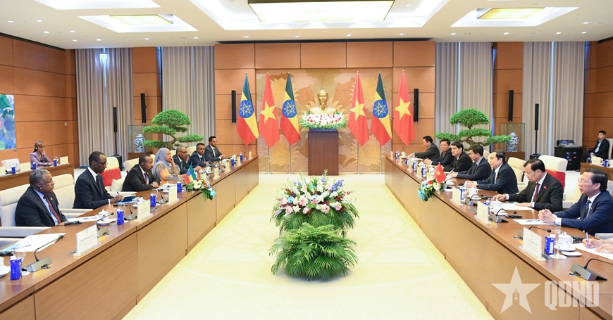 Chủ tịch Quốc hội Trần Thanh Mẫn hội kiến Thủ tướng Ethiopia Abiy Ahmed Ali