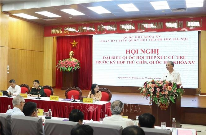 Tổng Bí thư Tô Lâm tiếp xúc cử tri Hà Nội trước Kỳ họp thứ chín, Quốc hội khóa XV