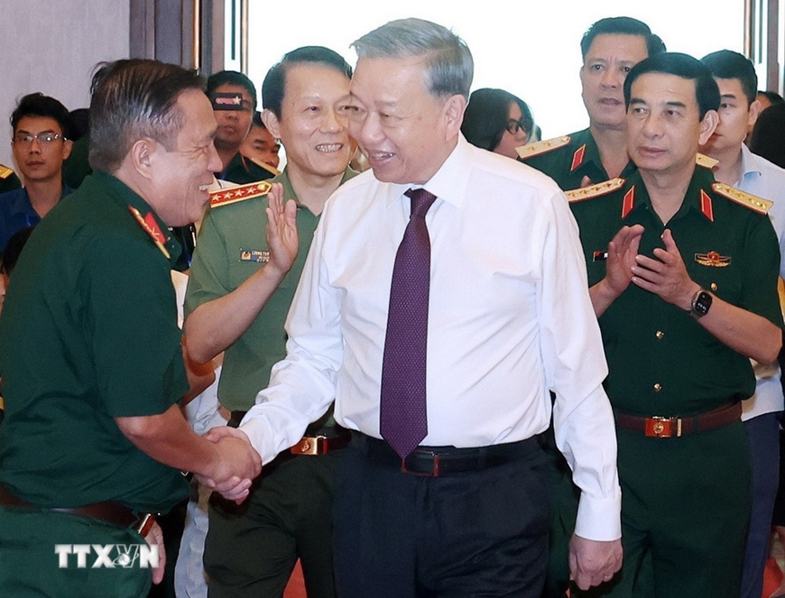 Tổng Bí thư Tô Lâm gặp mặt đại biểu tướng lĩnh, Anh hùng LLVT nhân dân, điệp báo, biệt động Sài Gòn, du kích, cựu TNXP, dân công hỏa tuyến