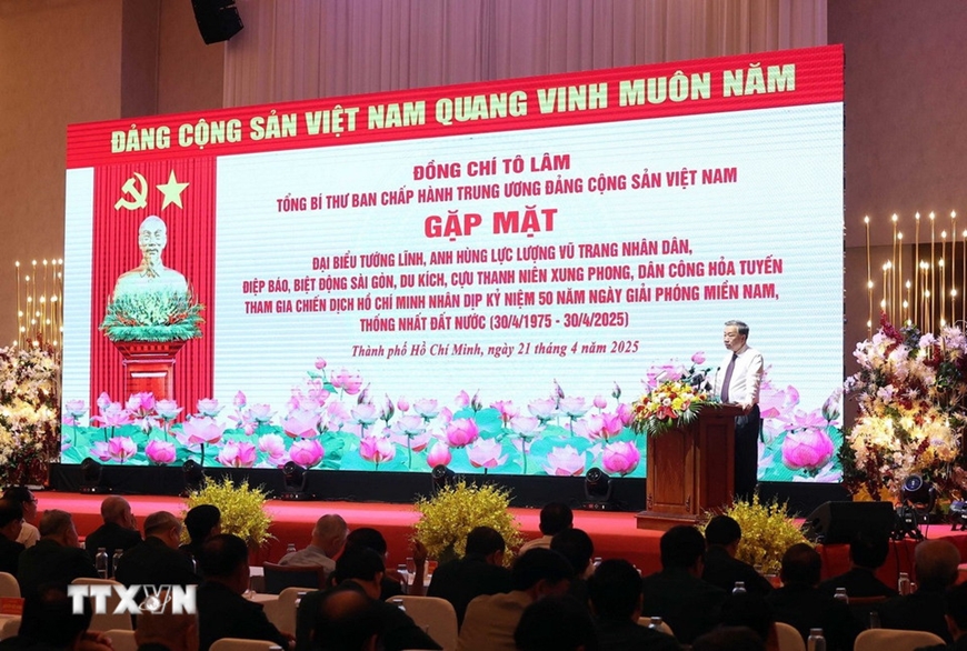 Tổng Bí thư Tô Lâm gặp mặt đại biểu tướng lĩnh, Anh hùng LLVT nhân dân, điệp báo, biệt động Sài Gòn, du kích, cựu TNXP, dân công hỏa tuyến