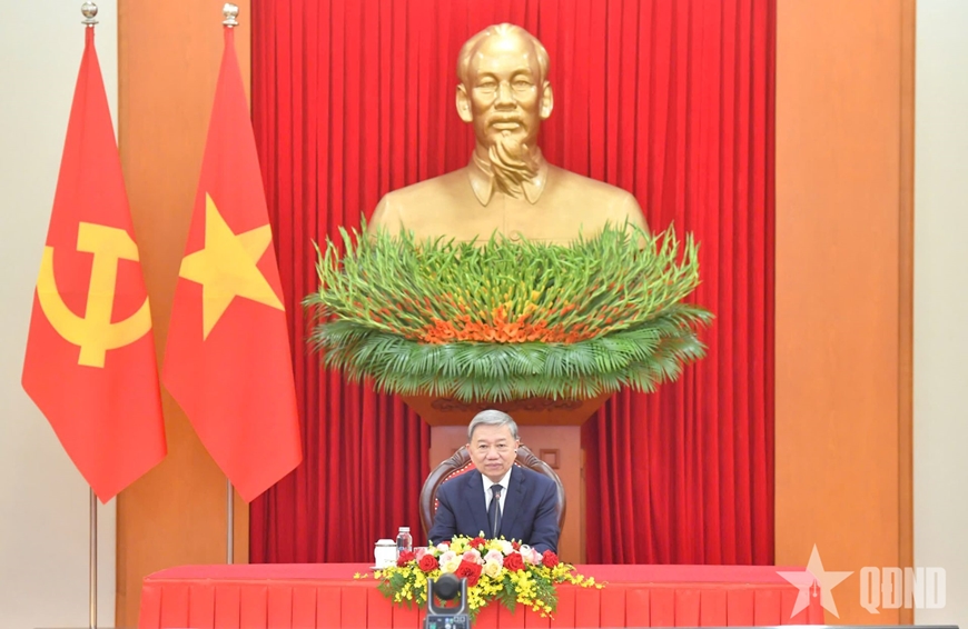 Tổng Bí thư Tô Lâm điện đàm với Chủ tịch Đảng Đại hội Dân tộc Phi, Tổng thống Nam Phi