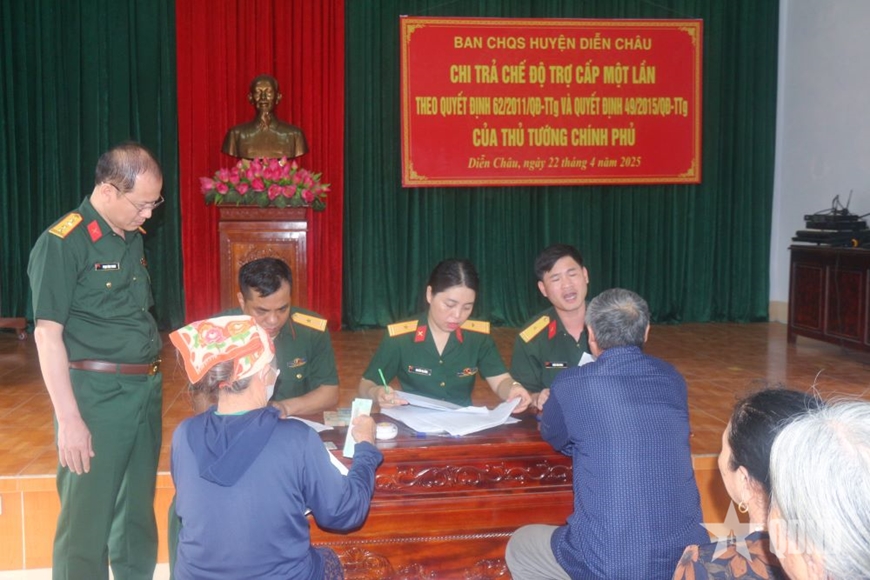 Nghệ An: 2.468 đối tượng được chi trả trợ cấp một lần theo Quyết định của Thủ tướng Chính phủ