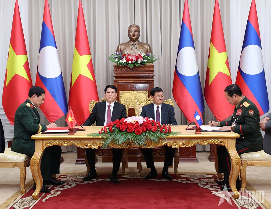 Chủ tịch nước Lương Cường hội đàm với Tổng Bí thư, Chủ tịch nước Lào Thongloun Sisoulith