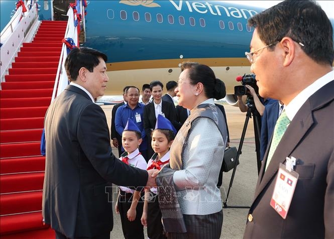 Chủ tịch nước Lương Cường kết thúc tốt đẹp chuyến thăm cấp Nhà nước tới Lào