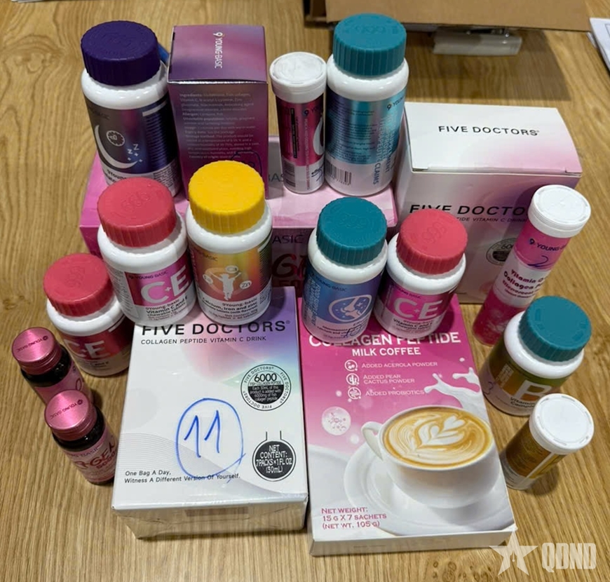 Lô hàng chủ yếu là sản phẩm thực phẩm bảo vệ sức khỏe, chủ yếu là vitamin, collagen, glucosamin...