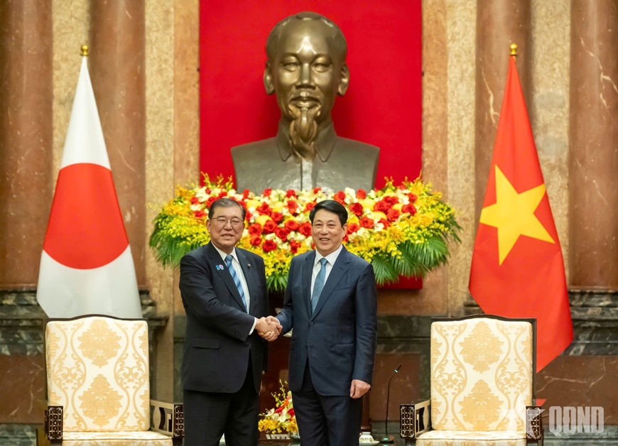 Chủ tịch nước Lương Cường tiếp Thủ tướng Chính phủ Nhật Bản