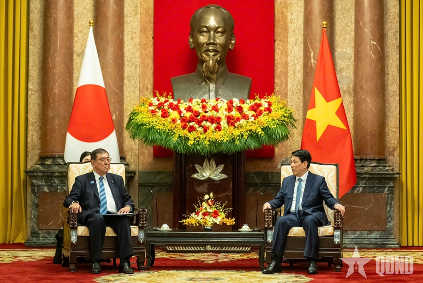 Chủ tịch nước Lương Cường tiếp Thủ tướng Chính phủ Nhật Bản