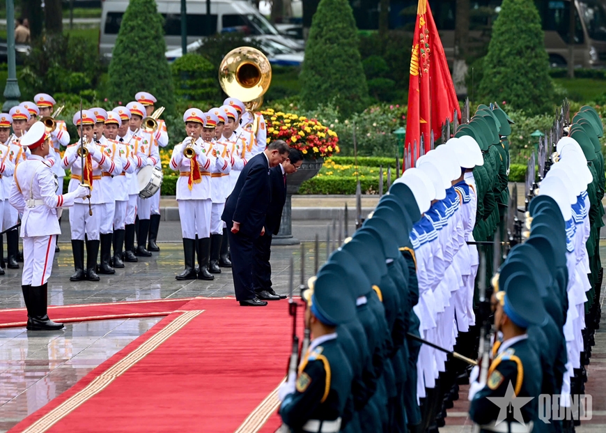 Thủ tướng Phạm Minh Chính chủ trì lễ đón Thủ tướng Nhật Bản Ishiba Shigeru