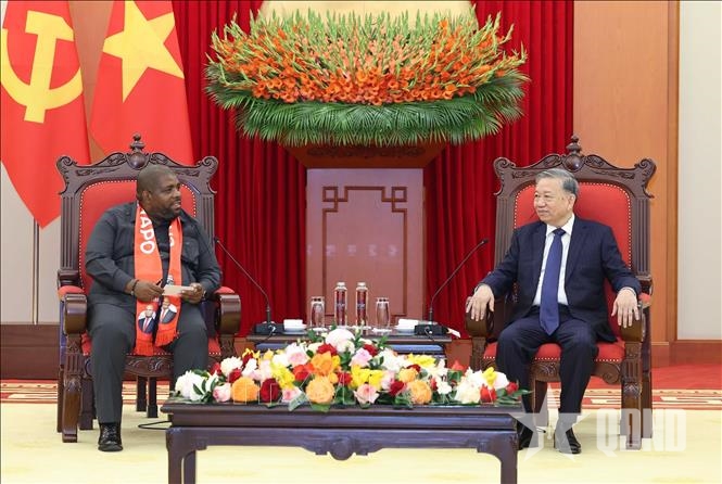 Tổng Bí thư Tô Lâm tiếp Tổng Thư ký Đảng Mặt trận giải phóng Mozambique