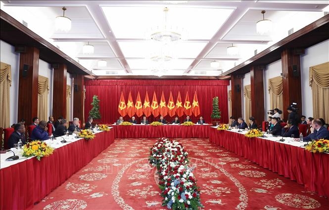 Tổng Bí thư Tô Lâm tiếp Trưởng đoàn các chính đảng các nước