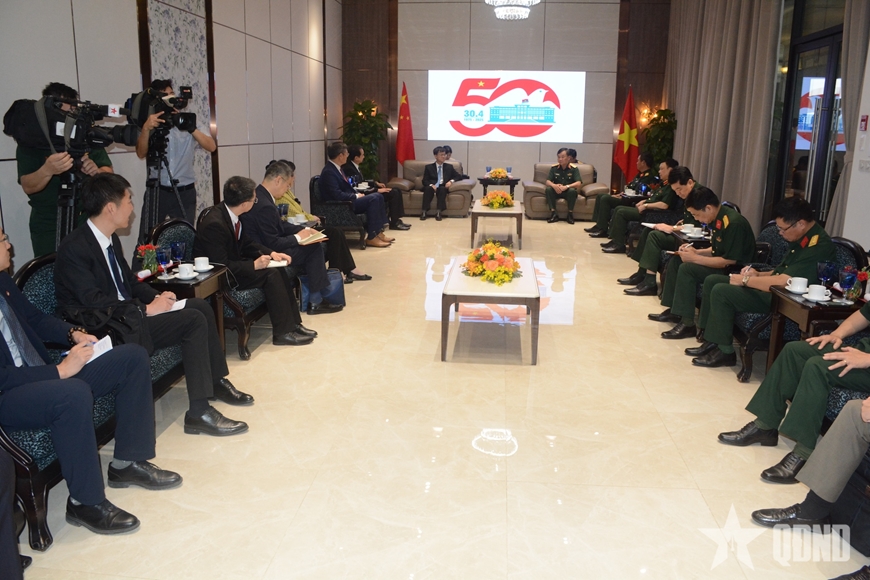 Thượng tướng Hoàng Xuân Chiến tiếp Bộ trưởng Bộ Công tác về quân nhân xuất ngũ Trung Quốc