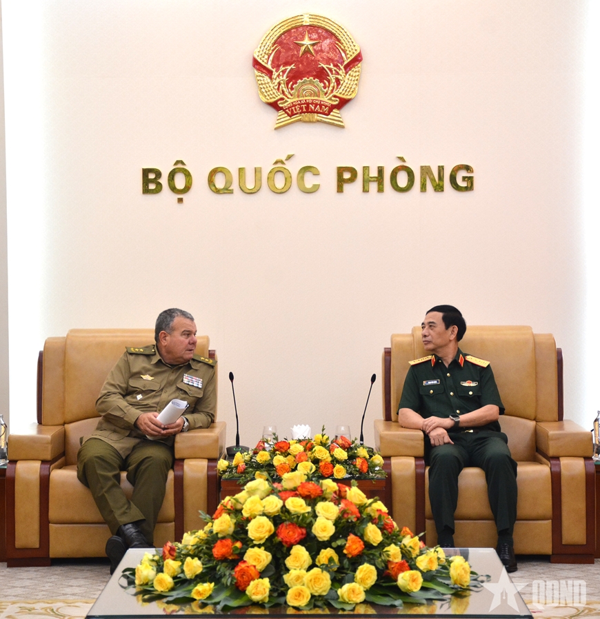 Đại tướng Phan Văn Giang tiếp Chủ nhiệm Chính trị các Lực lượng vũ trang cách mạng Cuba