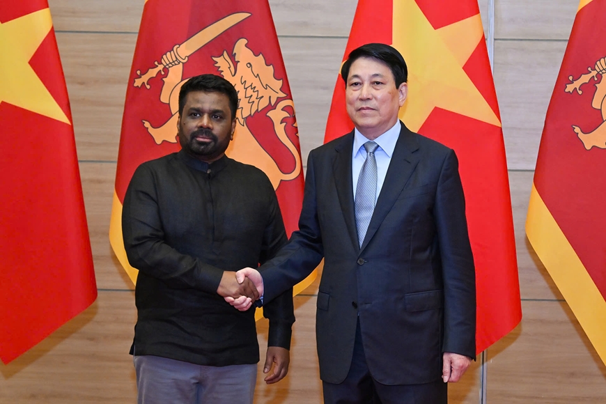 Chủ tịch nước Lương Cường chủ trì chiêu đãi cấp Nhà nước Tổng thống Sri Lanka