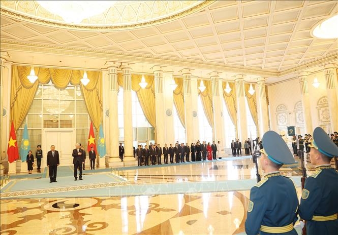 Lễ đón Tổng Bí thư Tô Lâm và Phu nhân thăm cấp Nhà nước Cộng hòa Kazakhstan