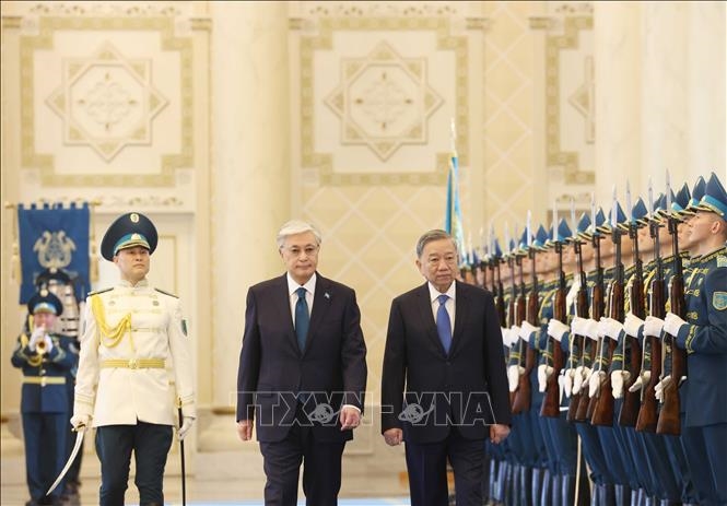 Lễ đón Tổng Bí thư Tô Lâm và Phu nhân thăm cấp Nhà nước Cộng hòa Kazakhstan
