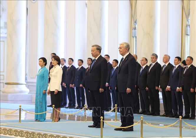 Lễ đón Tổng Bí thư Tô Lâm và Phu nhân thăm cấp Nhà nước Cộng hòa Kazakhstan