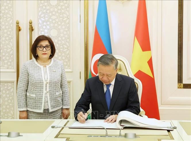 Tổng Bí thư Tô Lâm hội kiến Chủ tịch Quốc hội Azerbaijan
