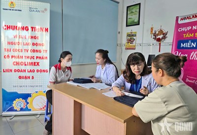 TP Hồ Chí Minh: Tầm soát sức khỏe miễn phí cho nữ công nhân lao động