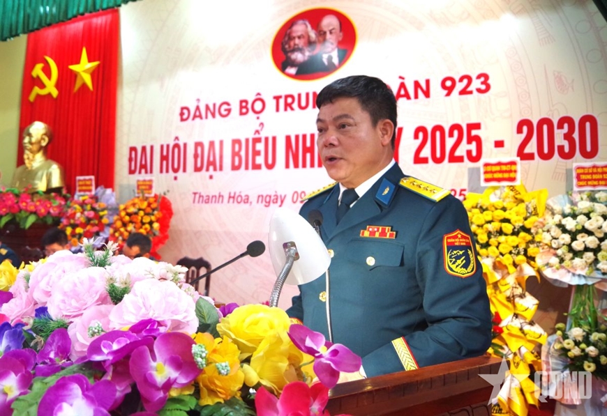 Đảng bộ Trung đoàn 923 tổ chức thành công đại hội nhiệm kỳ 2025 - 2030