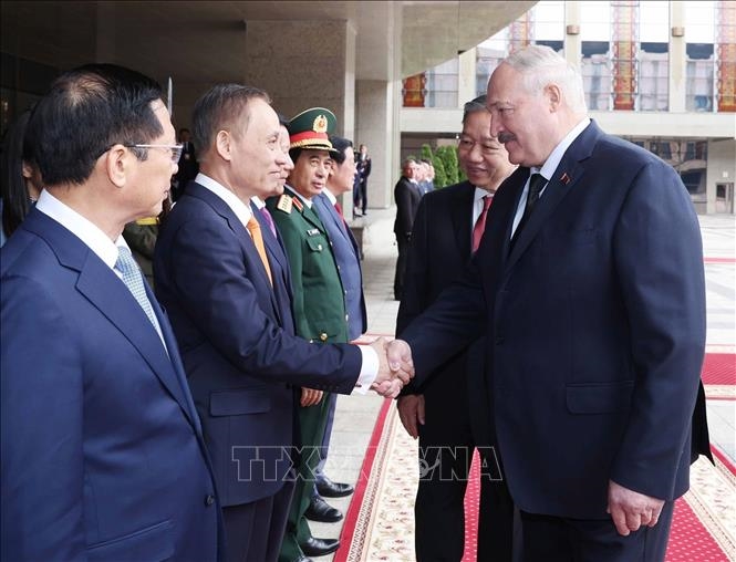 Lễ đón Tổng Bí thư Tô Lâm thăm cấp Nhà nước Cộng hòa Belarus