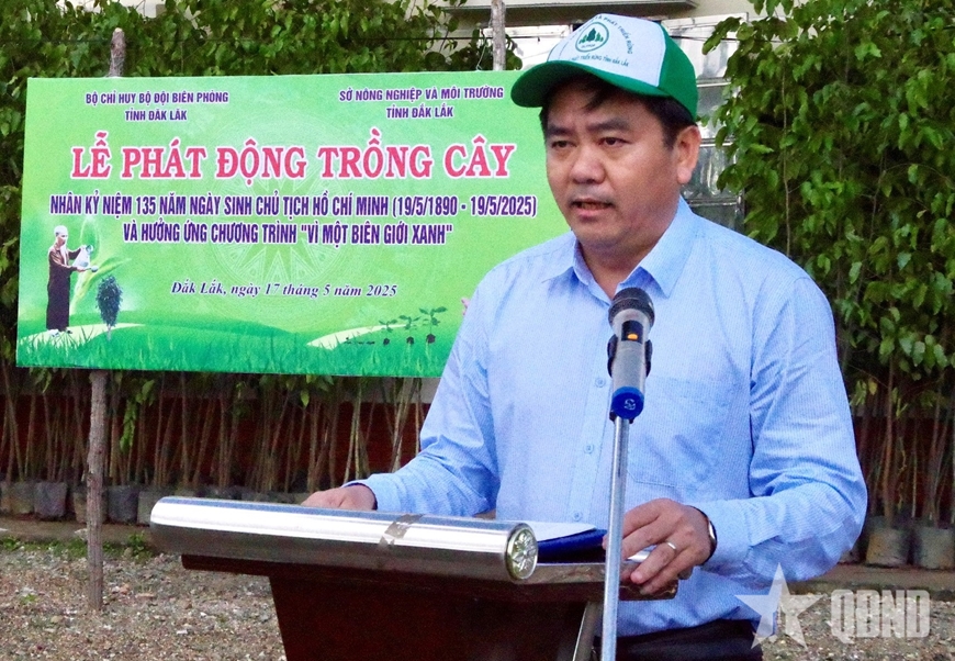 Bộ đội Biên phòng Đắk Lắk phối hợp trồng hơn 5.000 cây xanh